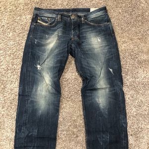 Diesel Larkee-T 33 x 32 Dark Destroy Wash Jeans
